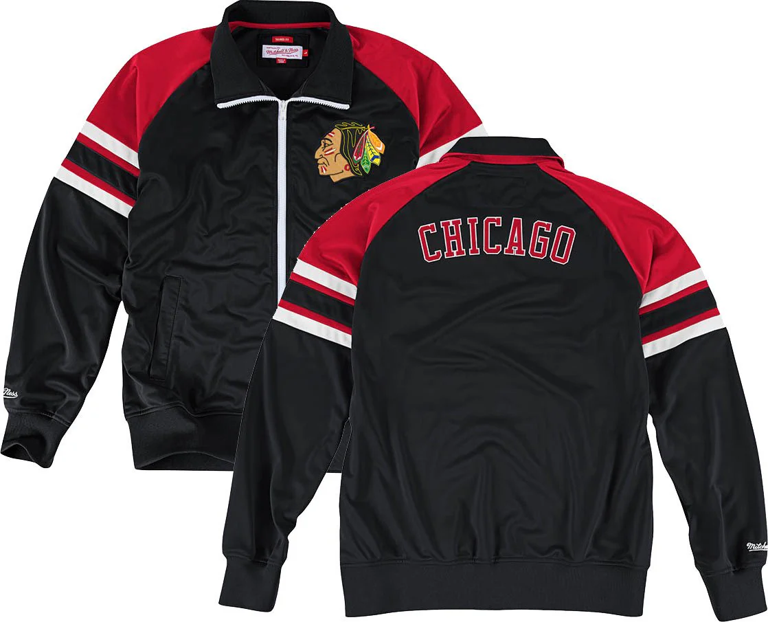 Men's Chicago Blackhawks Trade Deadline Track Jacket by Mitchell & Ness