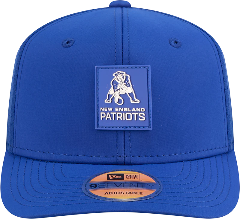 Men's New England Patriots New Era Royal 2025 Sideline 9SEVENTY Trucker Adjustable Hat