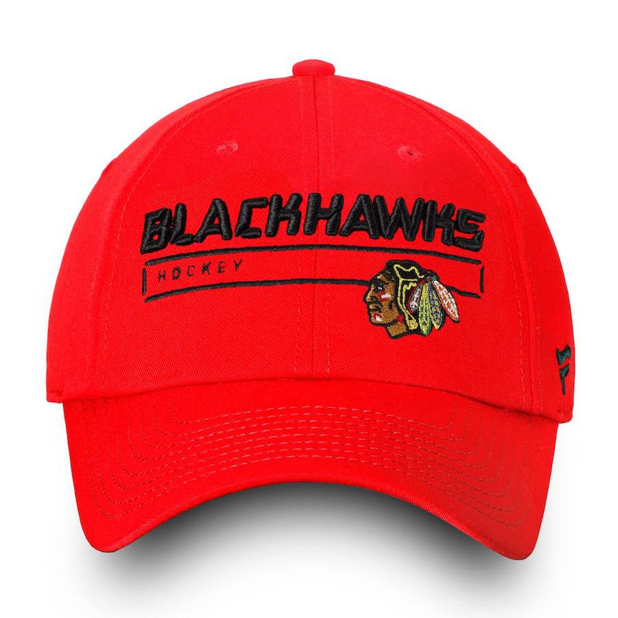 Men's Chicago Blackhawks Fanatics Branded Red Authentic Pro Rinkside Fundamental Adjustable Hat