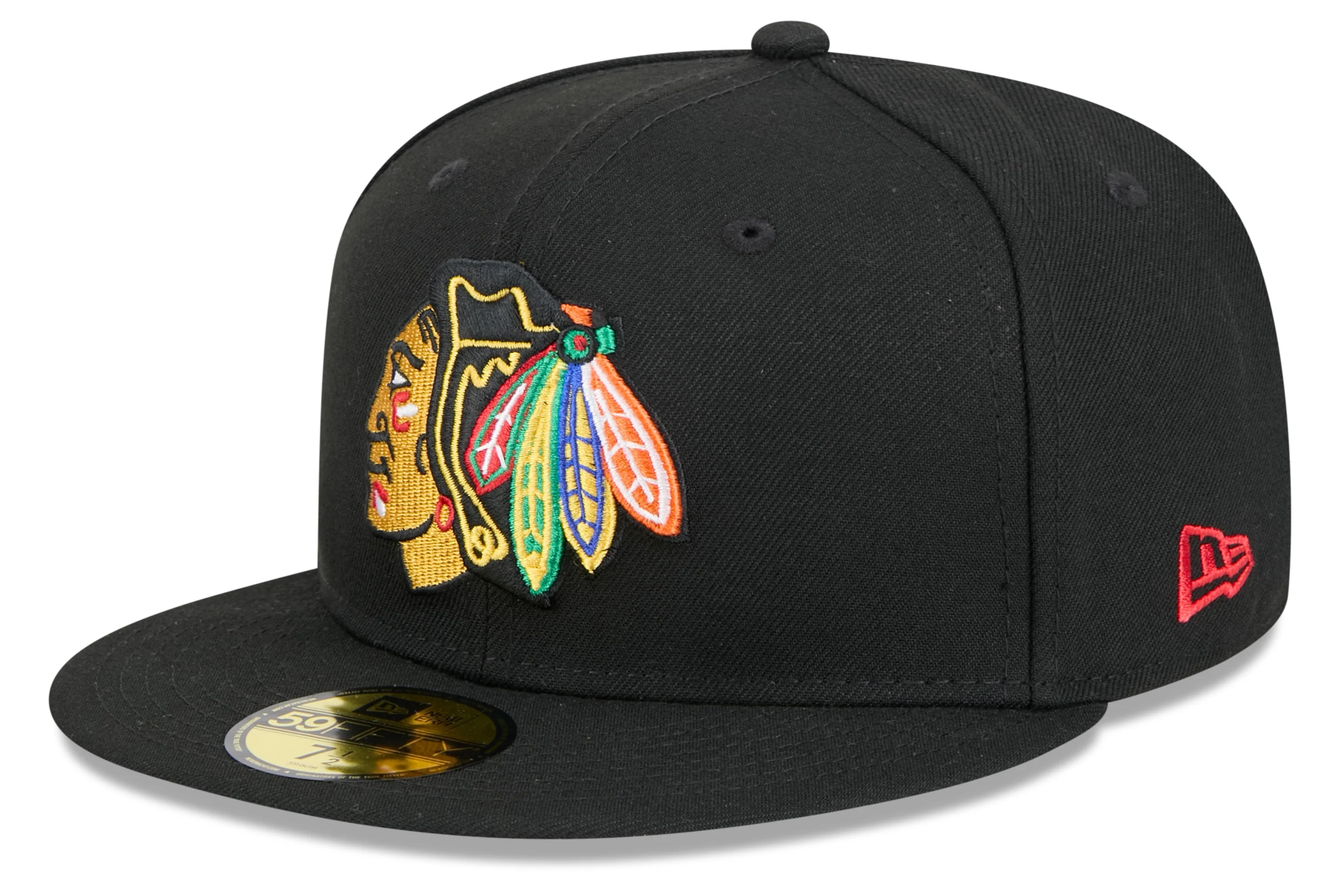 Chicago Blackhawks Black Basic New Era 59FIFTY Fitted Hat