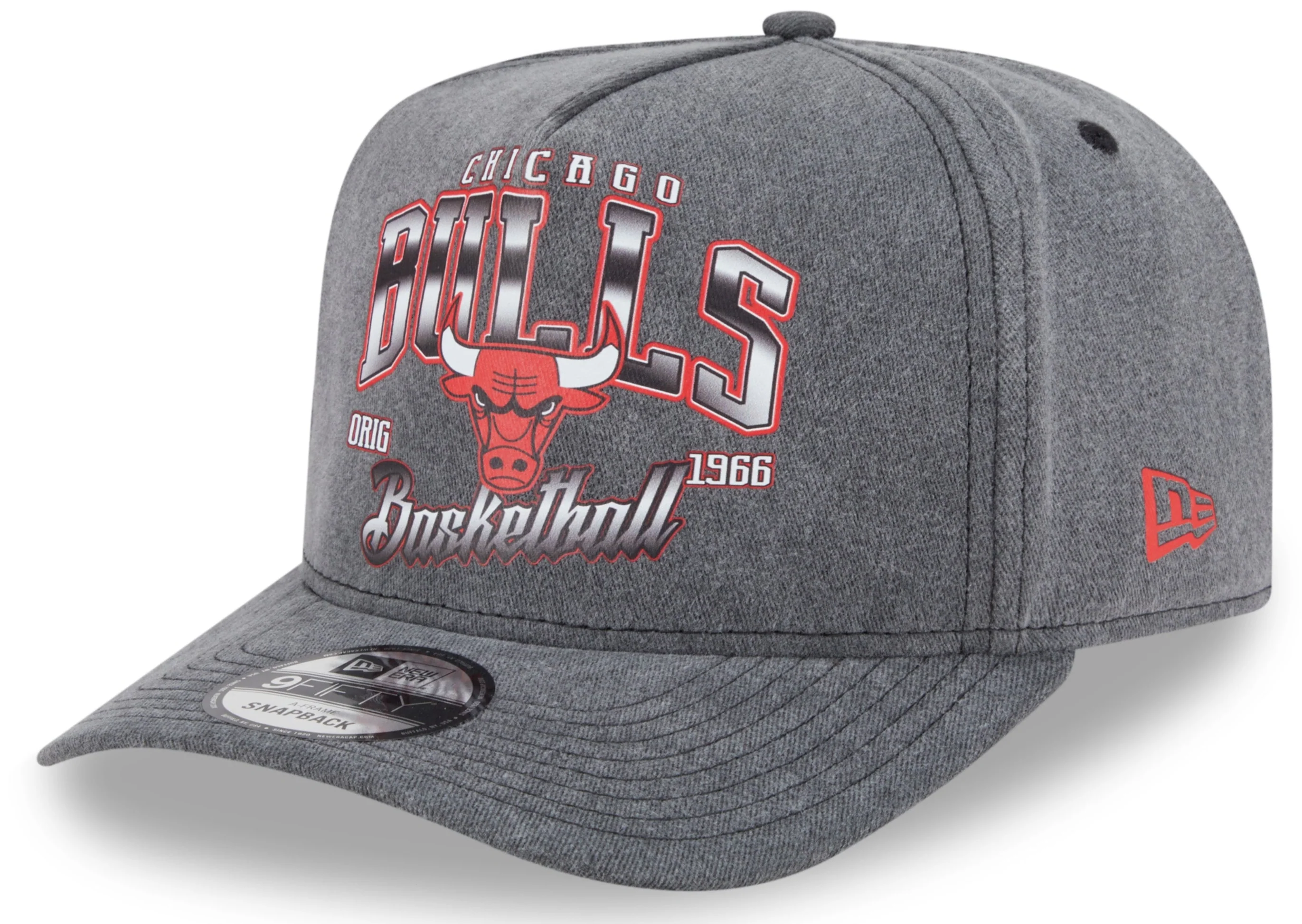 Chicago Bulls New Era Gray Washed 9FIFTY A-Frame Snapback Hat