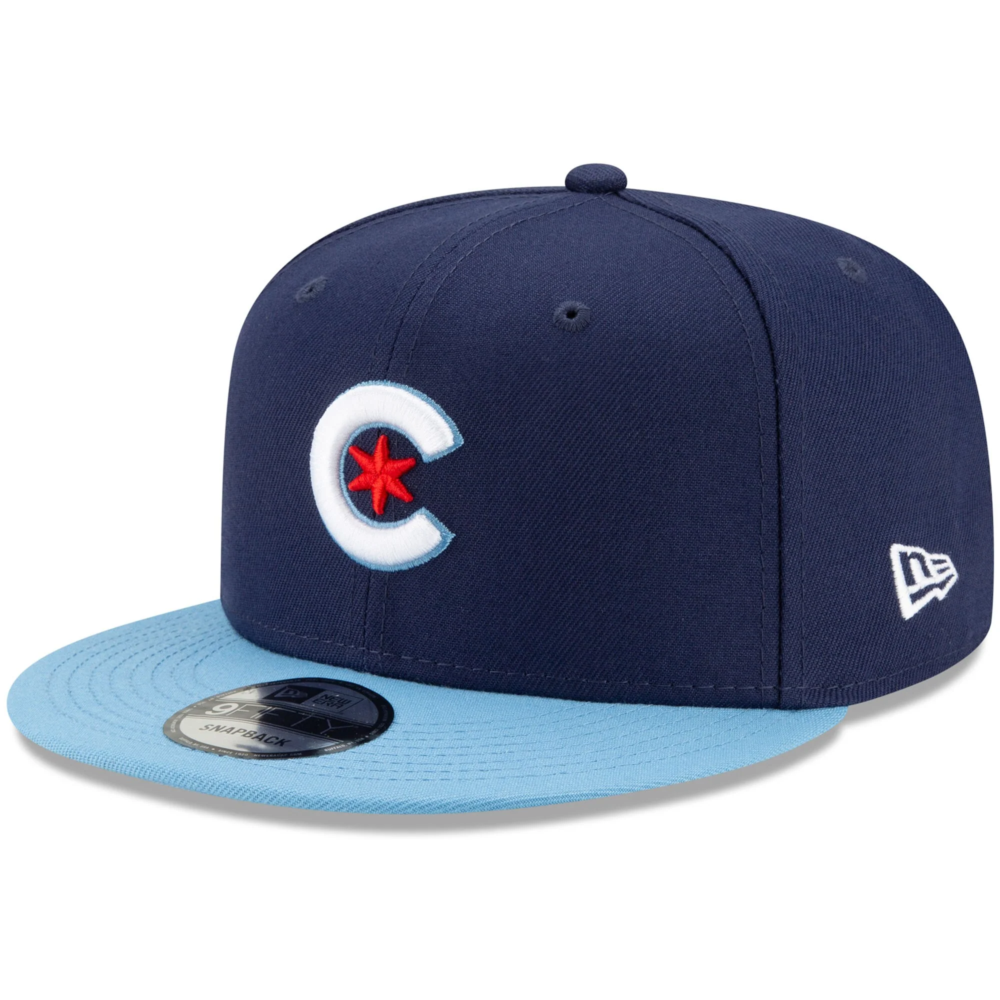 Men's Chicago Cubs New Era Navy/Light Blue City Connect 9FIFTY Snapback Adjustable Hat