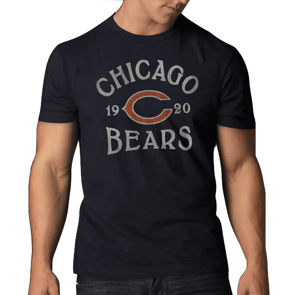 Men’s Chicago Bears Fall Navy Scrum Tee By ’47 Brand