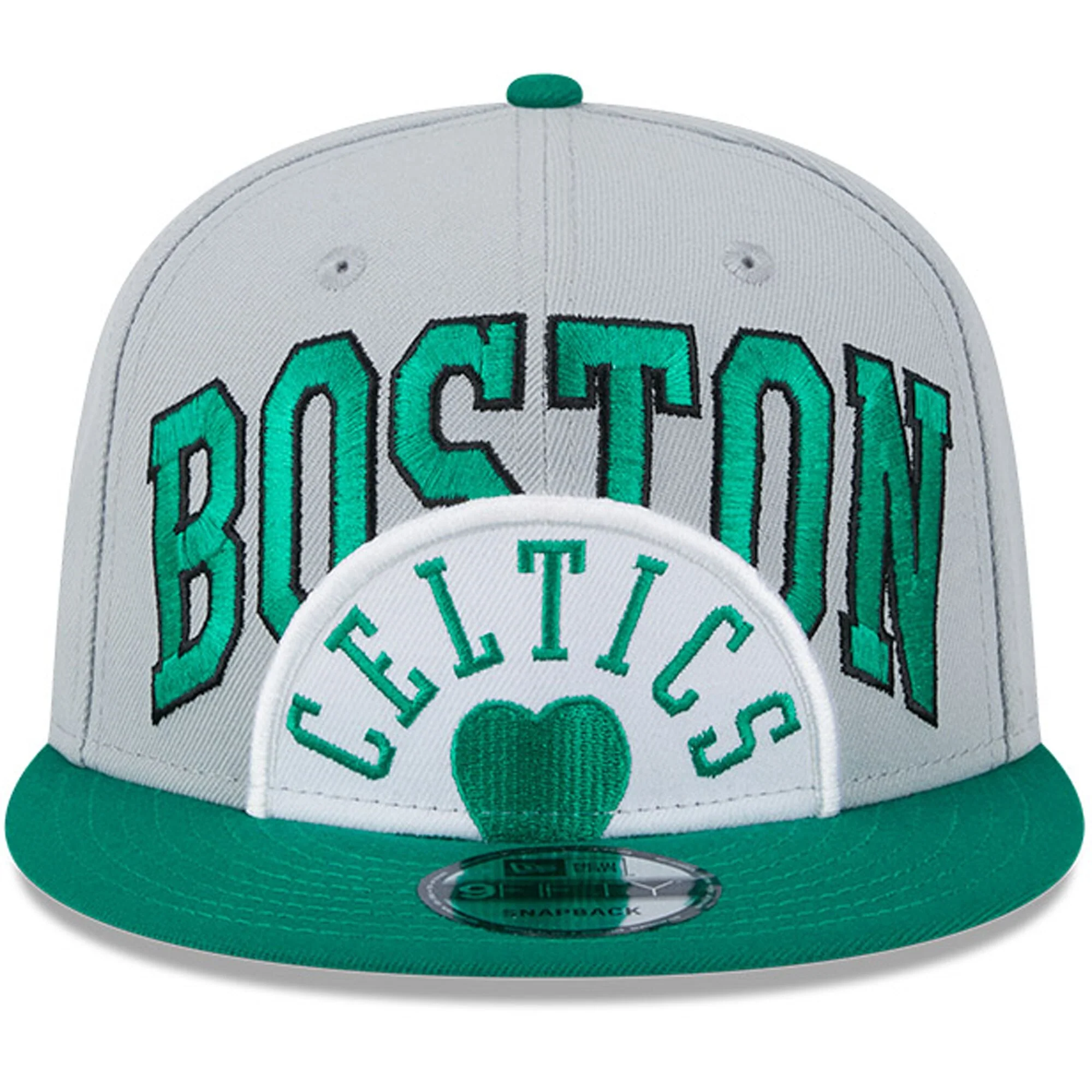 Men's Boston Celtics New Era Gray/Kelly Green Tip-Off Two-Tone 9FIFTY Snapback Hat