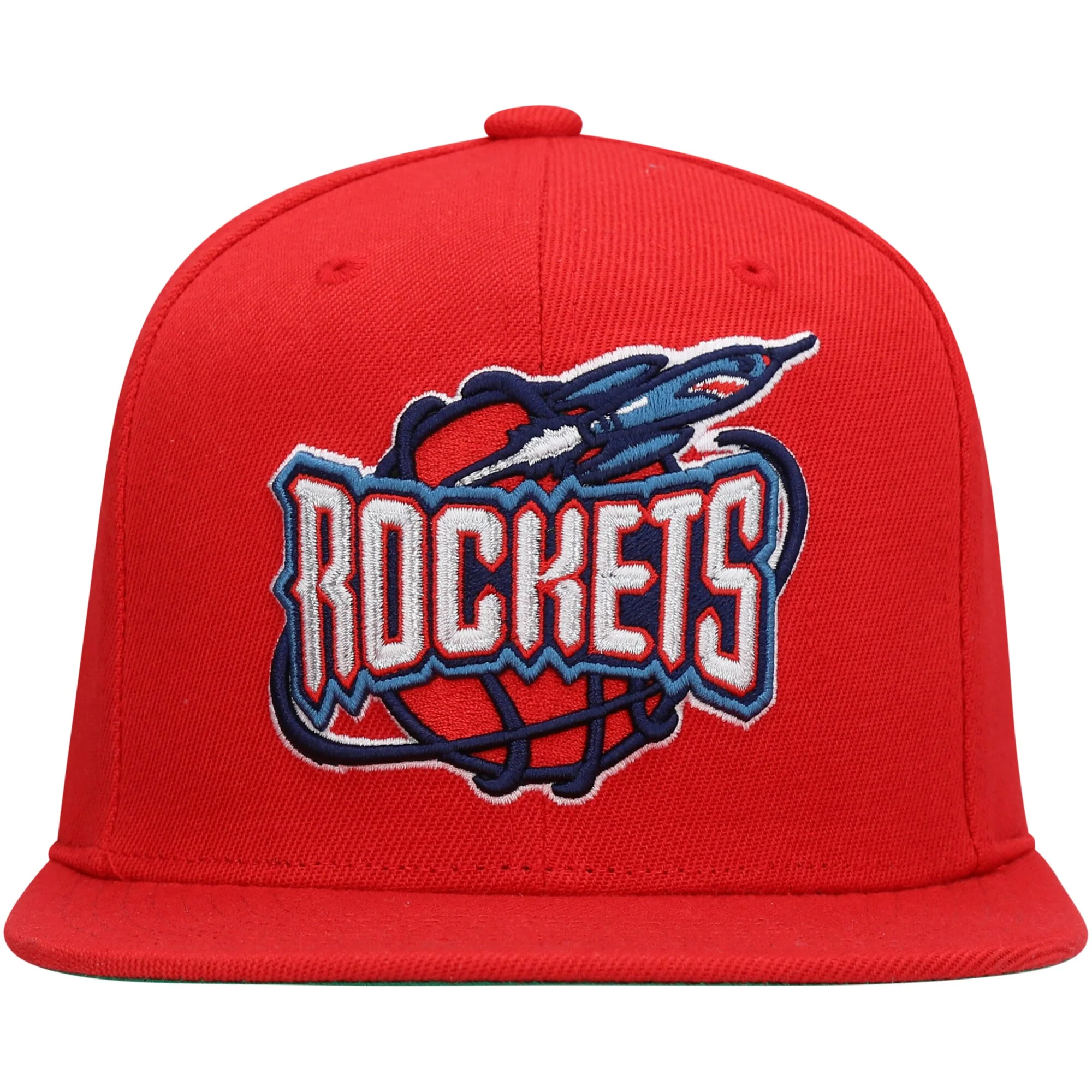 Men's Mitchell & Ness Houston Rockets Hardwood Classics Red Adjustable Snapback Hat