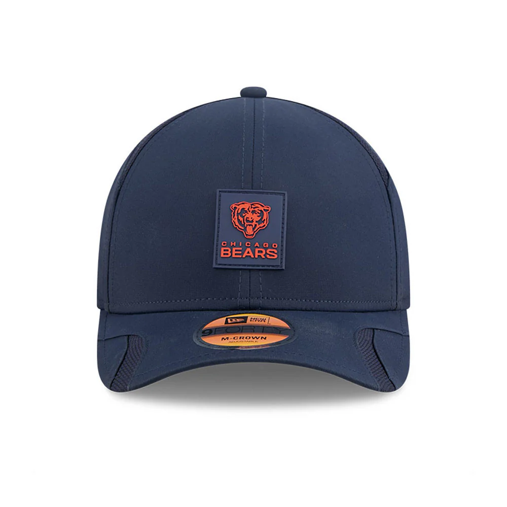 Men's Chicago Bears New Era Navy 2025 NFL Primary Logo Sideline Heat 9FORTY M-Crown Adjustable Hat