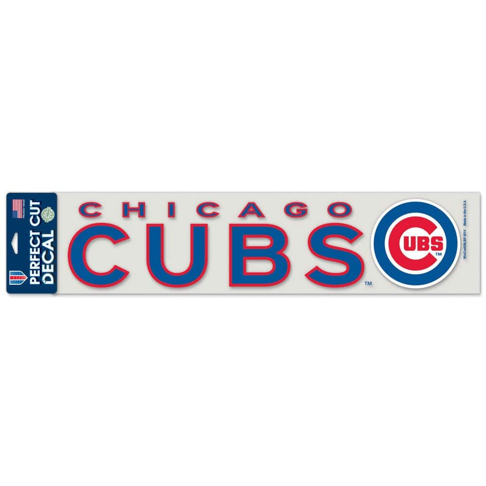 CHICAGO CUBS 4X17 PERFECT CUT DECAL