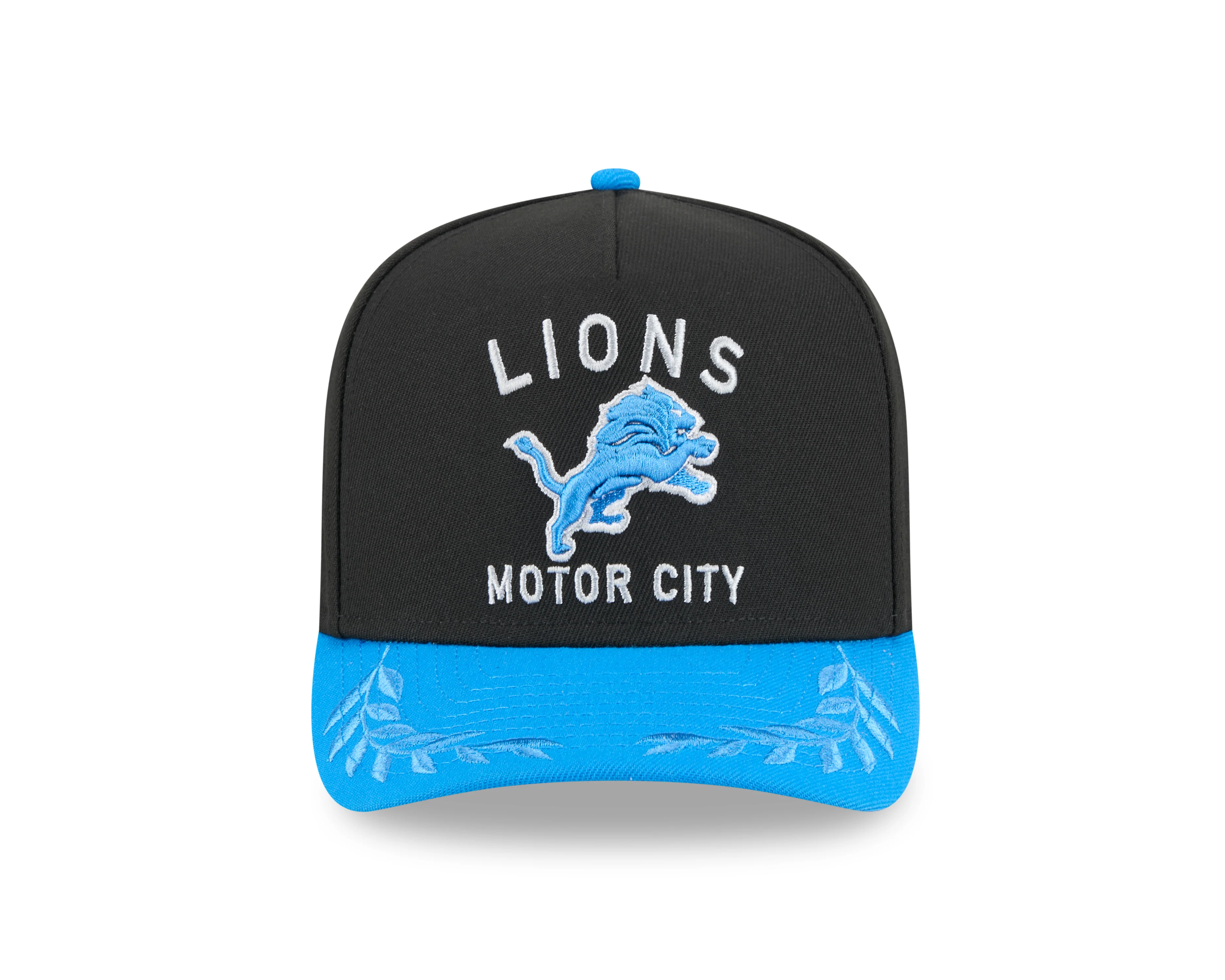 Men's Detroit Lions New Era 2025 NFL Draft Black A-Frame 9FIFTY Snapback Adjustable Hat