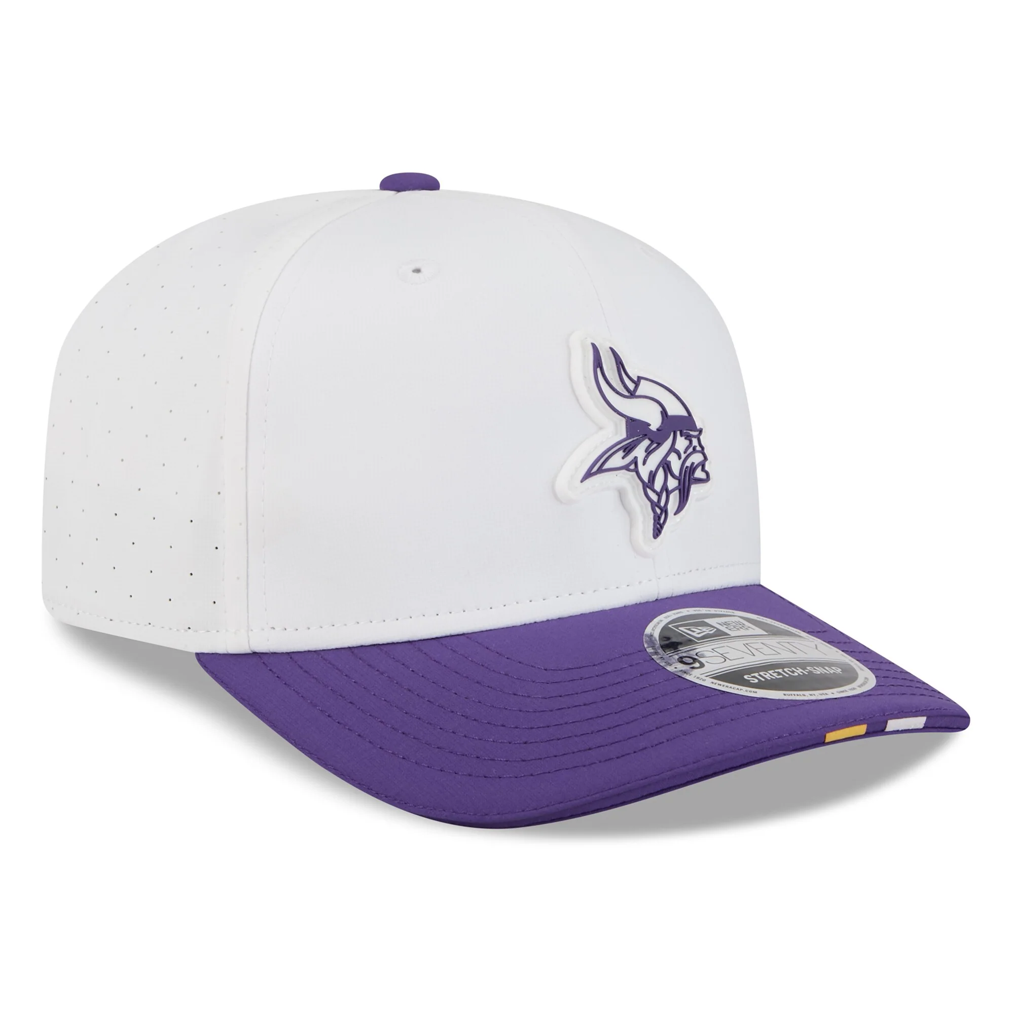 Men's Minnesota Vikings New Era White/Purple 2025 NFL Training Camp 9SEVENTY Adjustable Hat