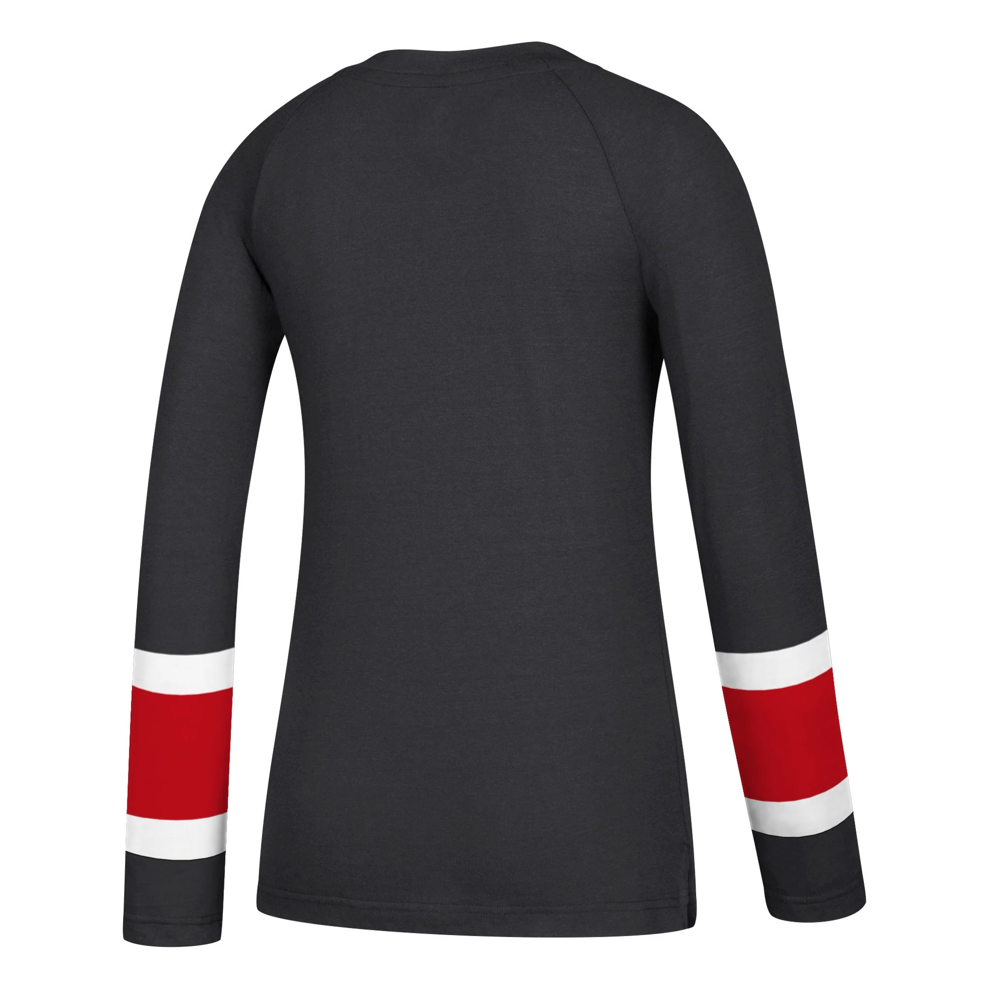 Women’s Chicago Blackhawks Black Long Sleeve Henley Tee