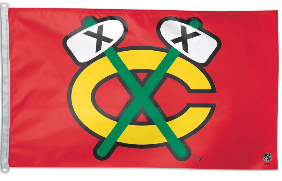 Chicago Blackhawks TOMAHAWK Flag - Team 3' X 5'