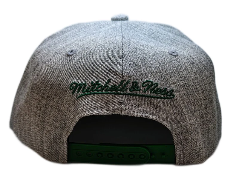 Boston Celtics Team Gray Heathered HWC 2.0 Mitchell & Ness Snapback Hat