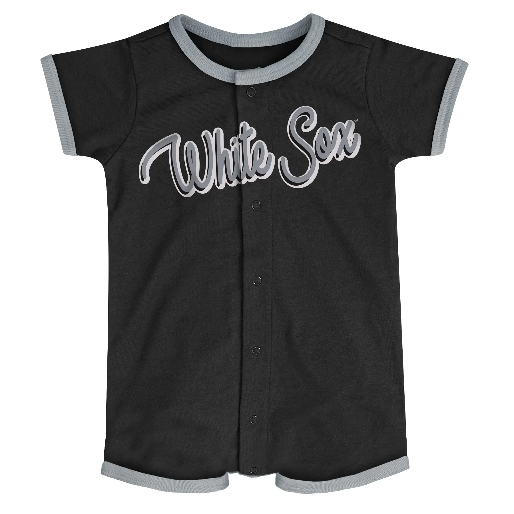Infant MLB Chicago White Sox Black Power Hitter Short Sleeve Coverall