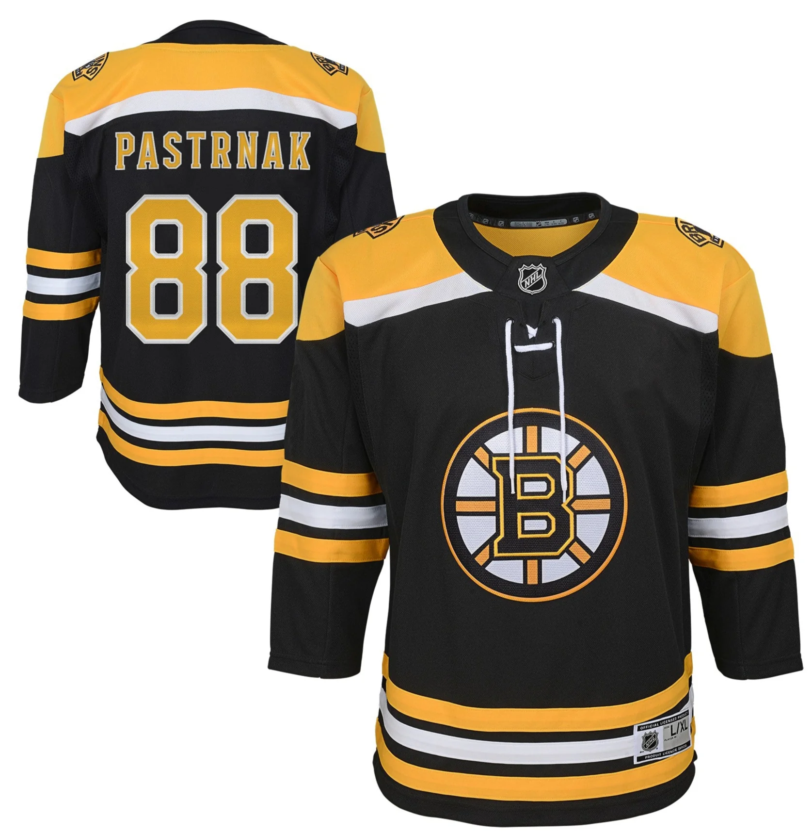 Youth Boston Bruins David Pastrnak Black Home Premier Jersey