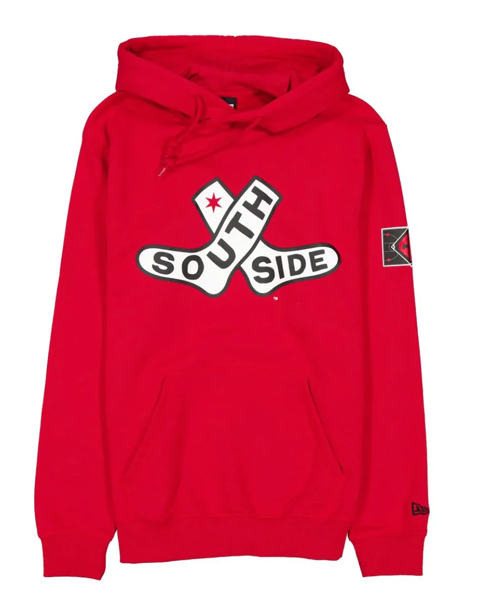 Mens Chicago White Sox New Era 2025 City Connect Red BP Hoodie