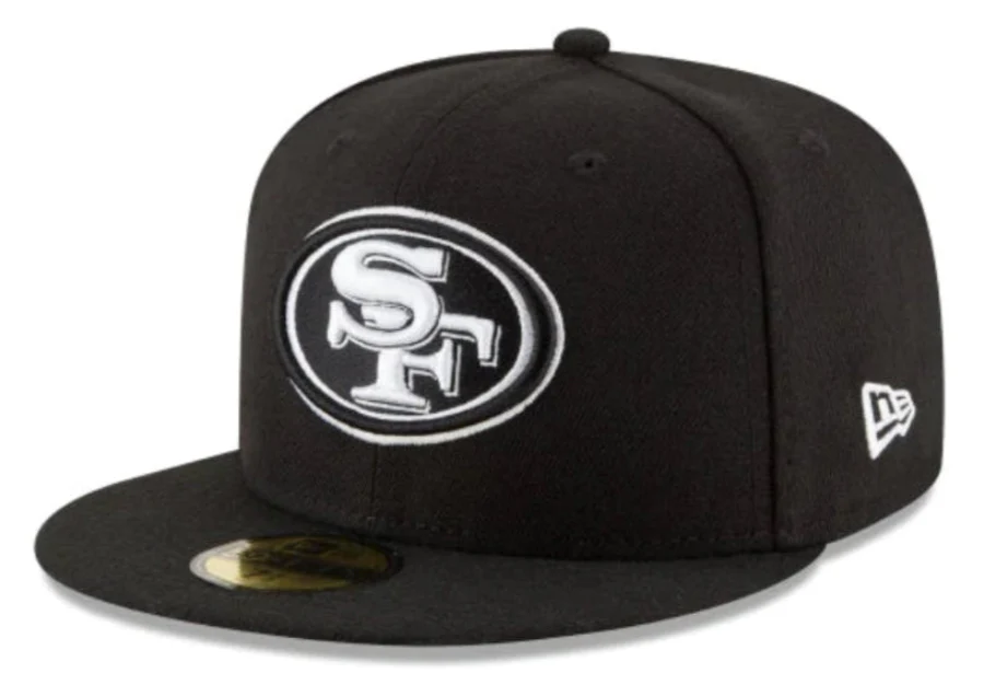 Men's San Francisco 49ers New Era Black & White 59FIFTY Fitted Hat