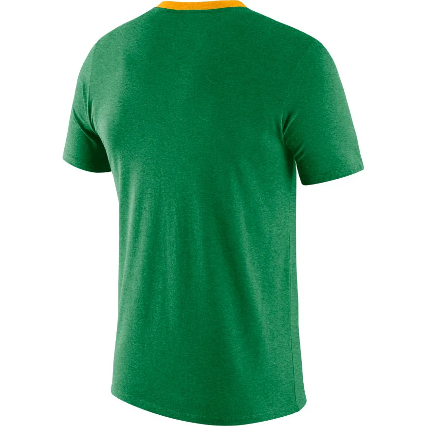 Men's Oregon Ducks Football Apple Green Vault Helmet Logo T-Shirt By Nike