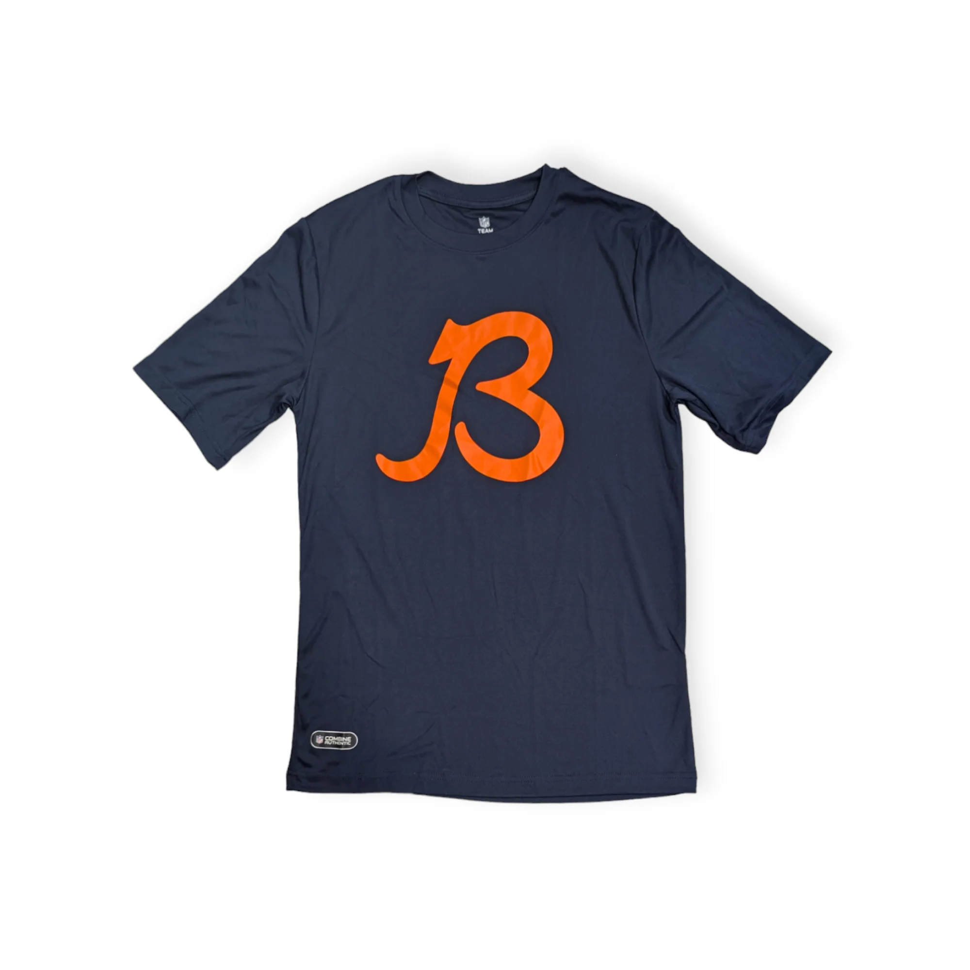 Men's Chicago Bears NFL Combine Authentic Navy Retro Performance T-Shirt