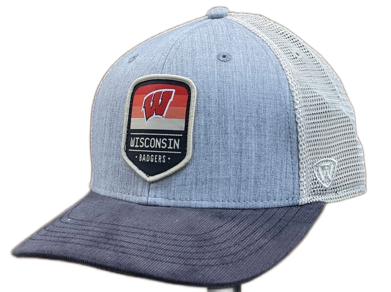 Wisconsin Badgers Steel Heather Trucker Adjustable Top of the World Hat