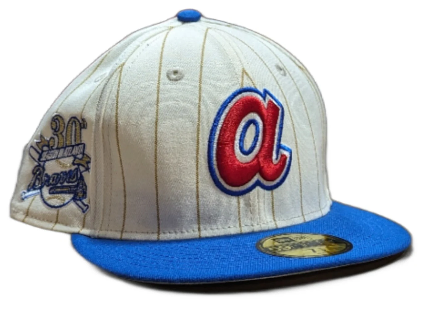 Atlanta Braves Historic Off White/Royal New Era 59FIFTY Fitted Hat