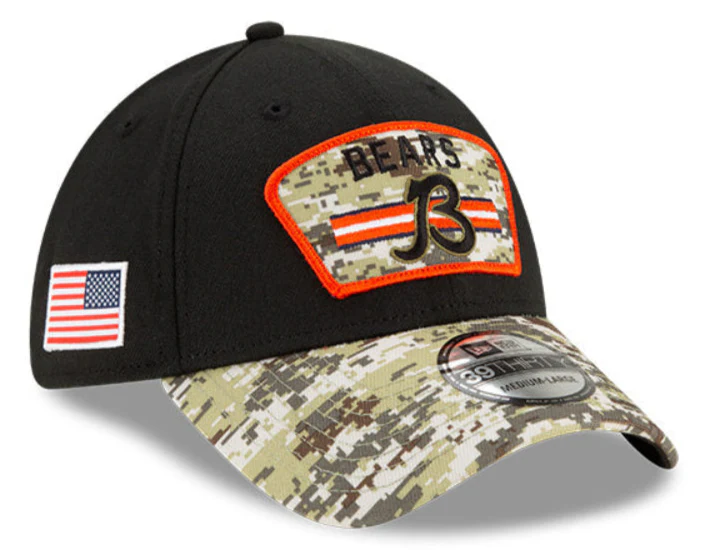 Men's Chicago Bears New Era Black 2021 Salute to Service 