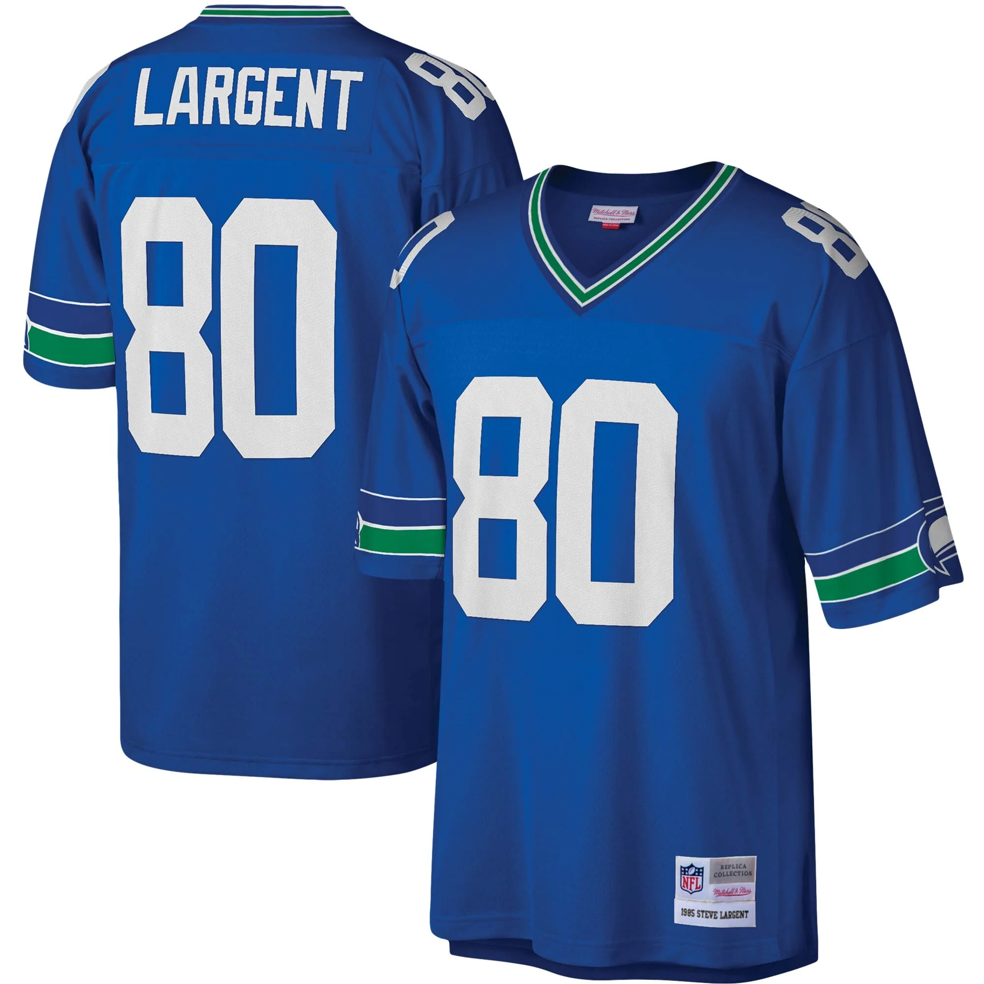 Men's Steve Largent Seattle Seahawks Mitchell & Ness Royal 1985 Legacy Replica Jersey