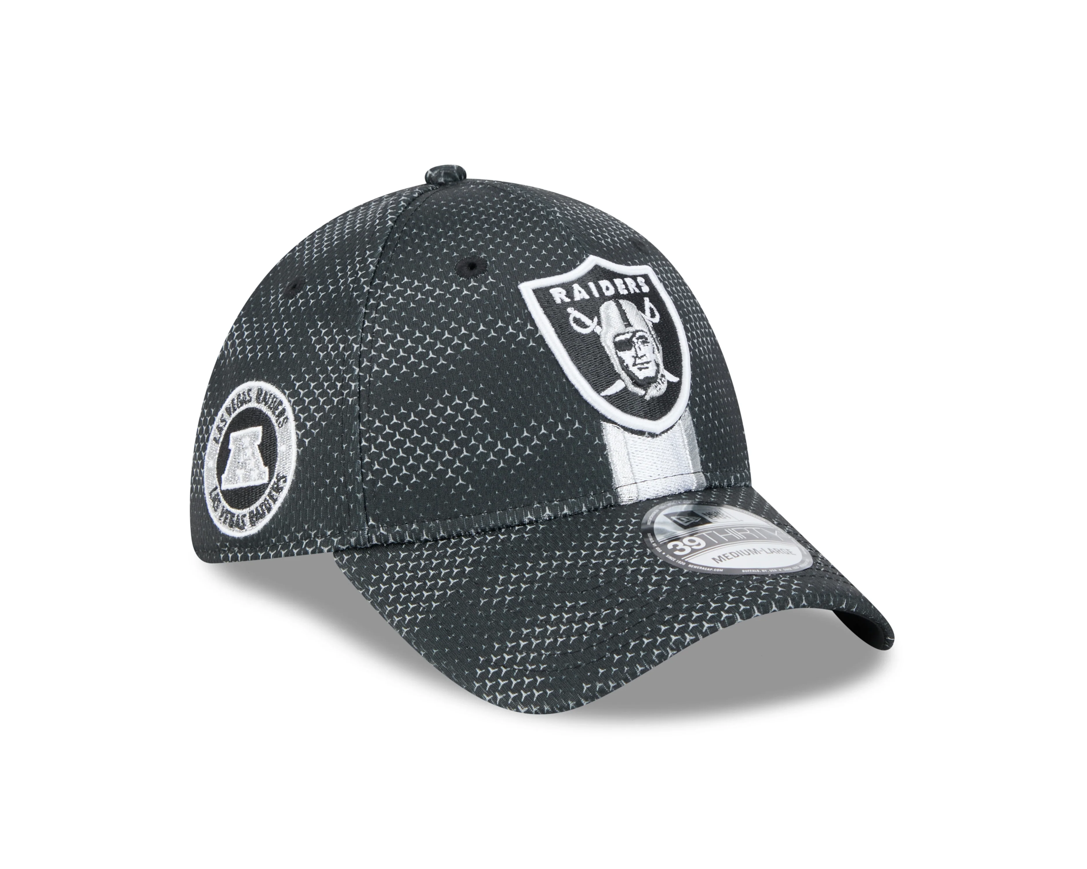 Men's Las Vegas Raiders New Era 2024 Sideline Black 39THIRTY Flex Hat