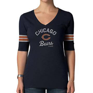 Womens Chicago Bears Fall Navy Midfield Scrum T-Shirt