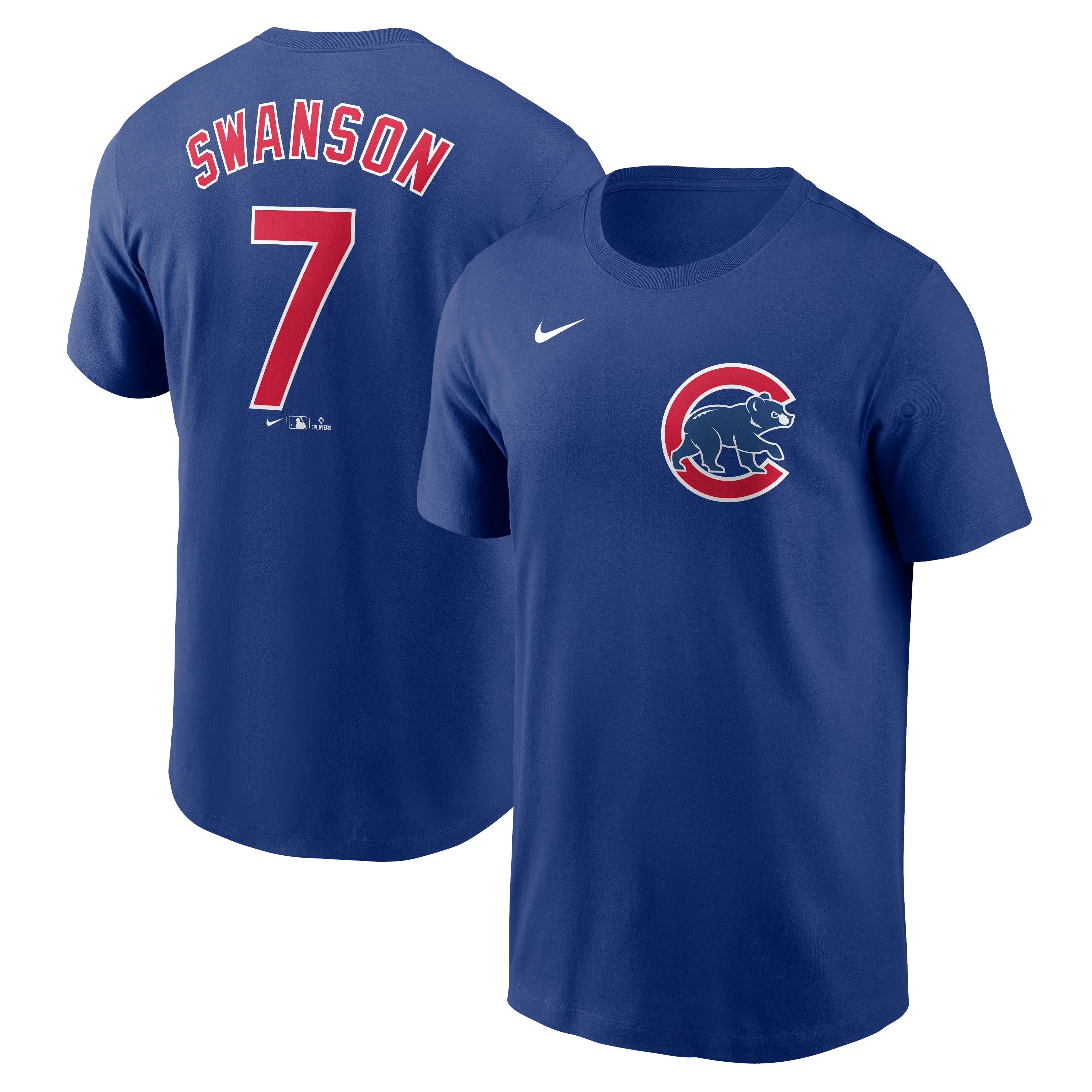 Men's Dansby Swanson Chicago Cubs Nike Royal Blue Name and Number T-Shirt