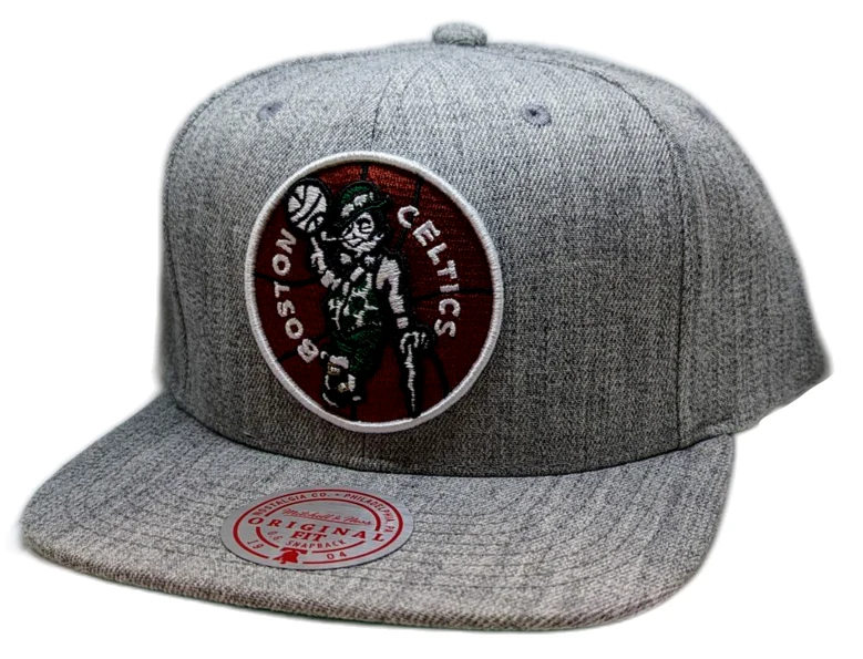 Boston Celtics Team Gray Heathered HWC 2.0 Mitchell & Ness Snapback Hat