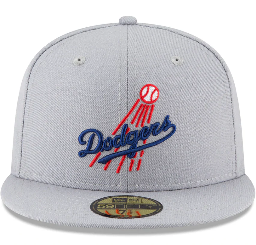 Men's Los Angeles Dodgers New Era Gray Cooperstown Collection Wool 59FIFTY Fitted Hat