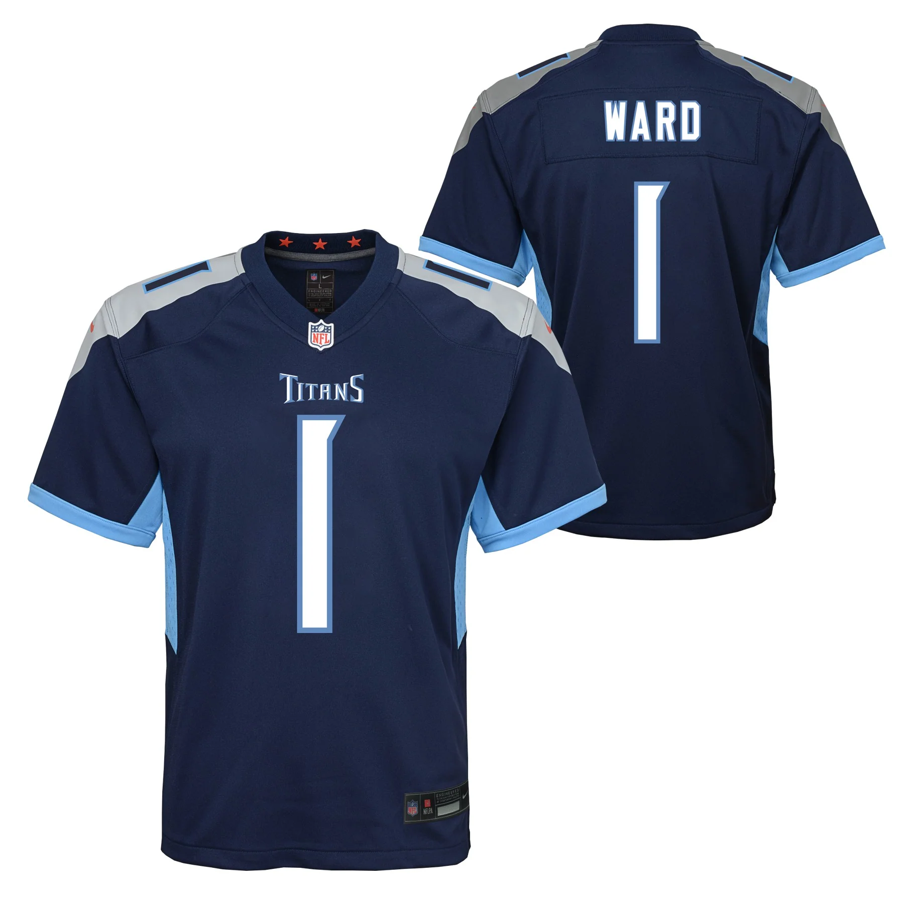 Youth Cam Ward Tennessee Titans Navy Nike Game Jersey