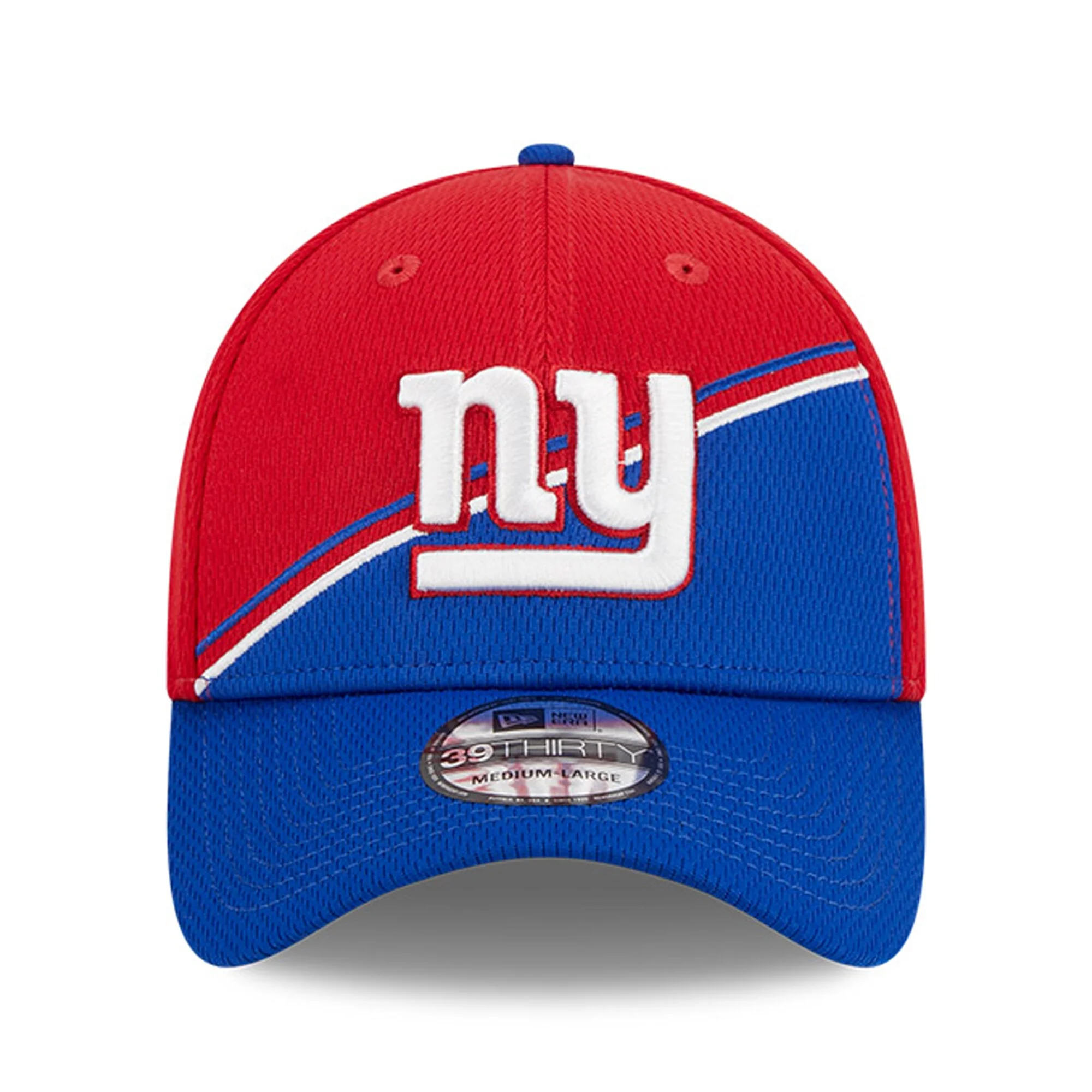 Men's New York Giants Primary Logo New Era Red/Blue 2023 Sideline 39THIRTY Flex Hat