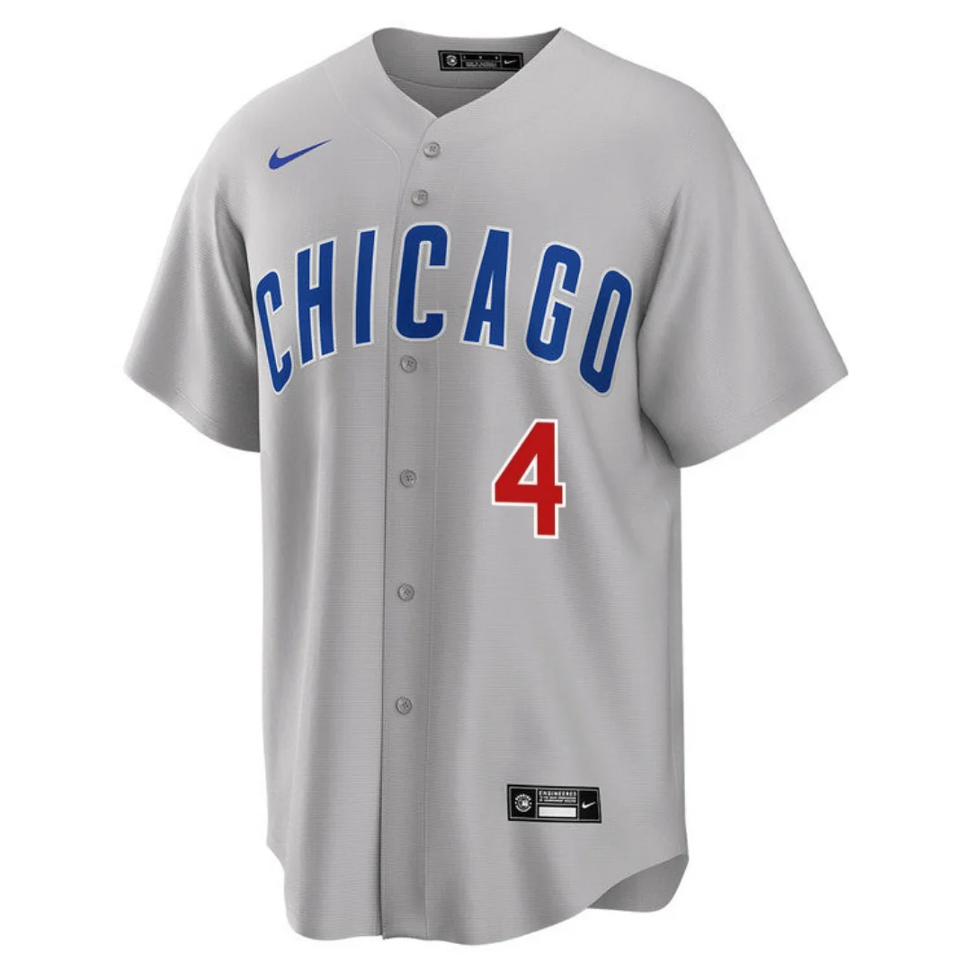 NIKE Men's Chicago Cubs Pete Crow-Armstrong #4 Road Gray Replica Jersey