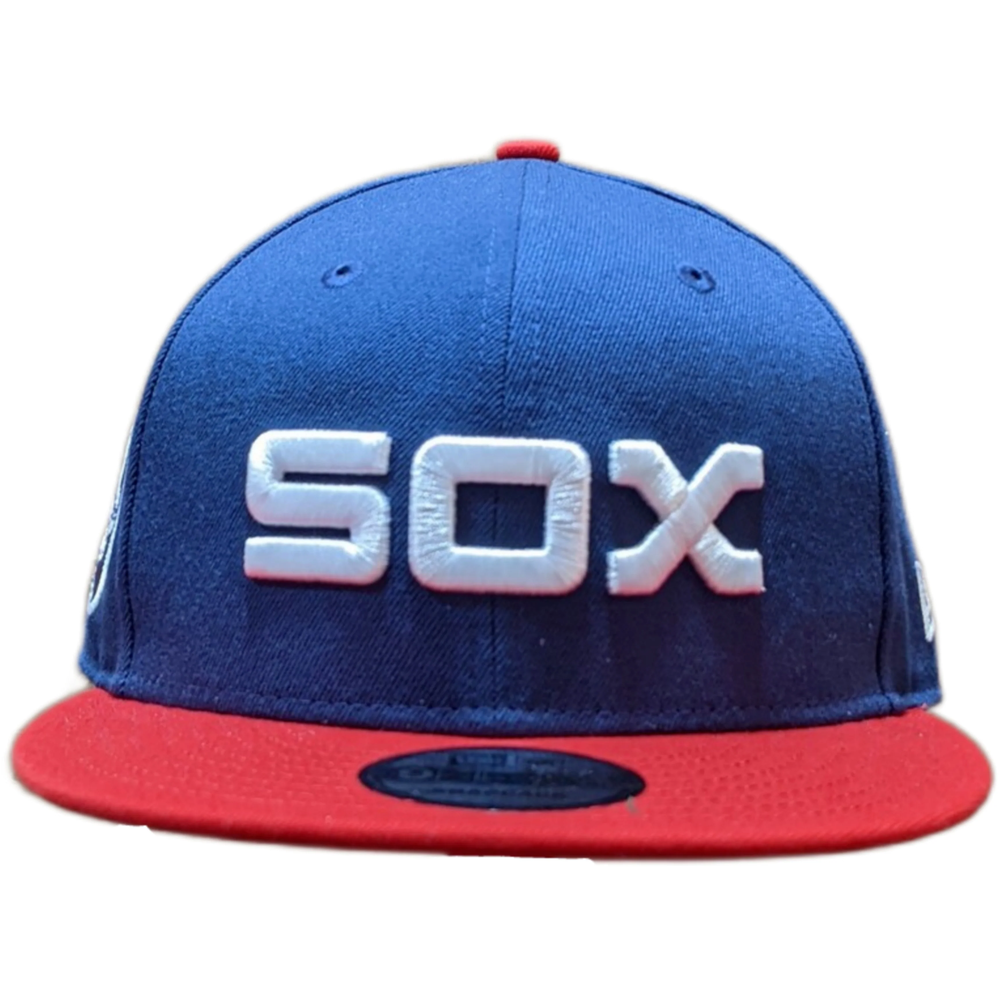 Mens Chicago White Sox New Era 1983 Road Cooperstown Collection 2 Tone Red & Navy 75th Anniversary of Comiskey Park 9FIFTY Snapback Hat