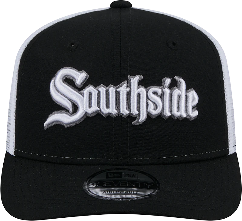 Chicago White Sox City Connect Black/White Southside 9SEVENTY Trucker Adjustable Hat