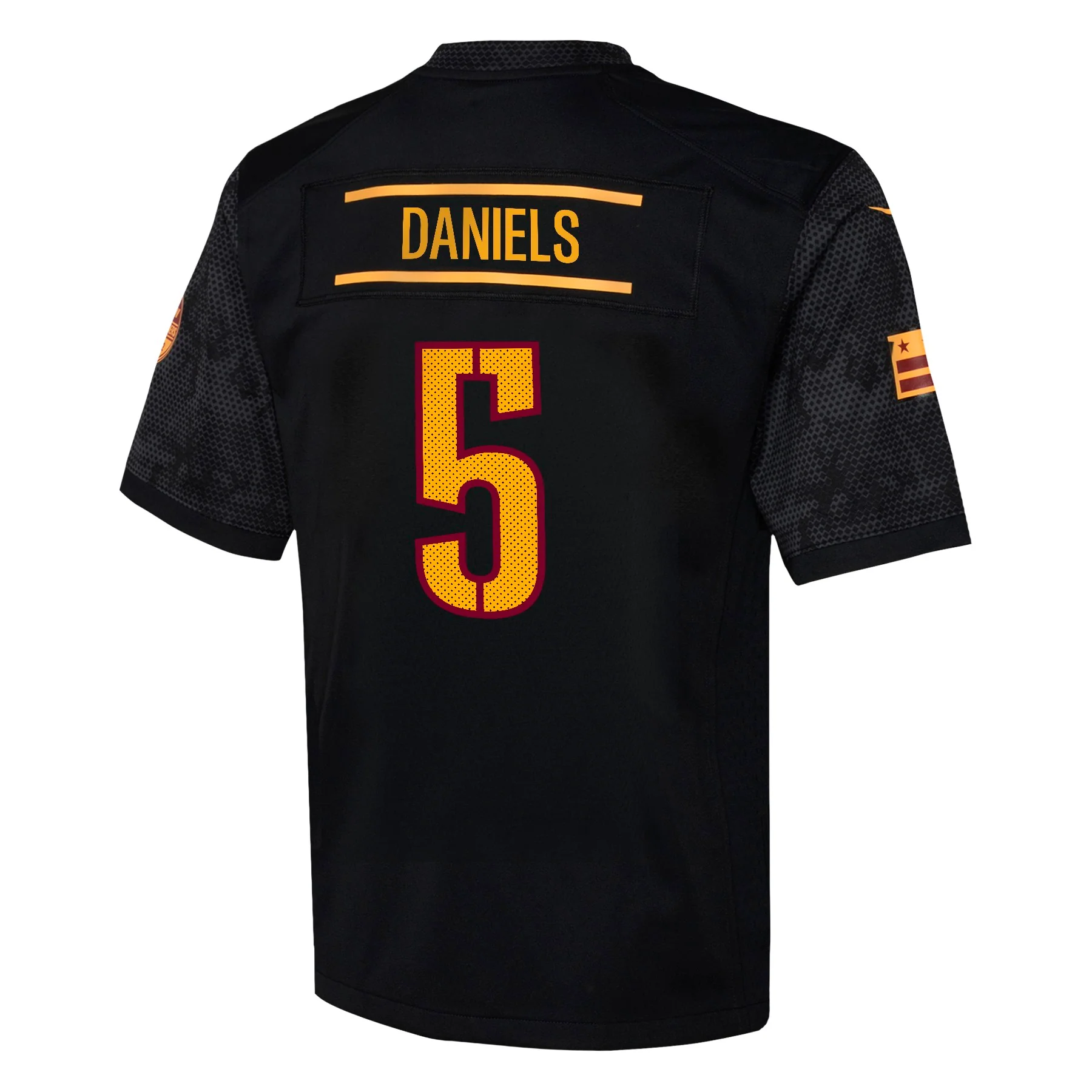 Youth Washington Commanders Jayden Daniels Nike Black Alternate Game Jersey