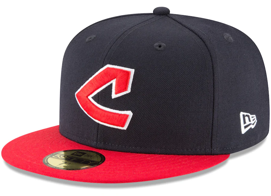Men's Cleveland Guardians New Era Navy Cooperstown Collection Wool 59FIFTY Fitted Hat