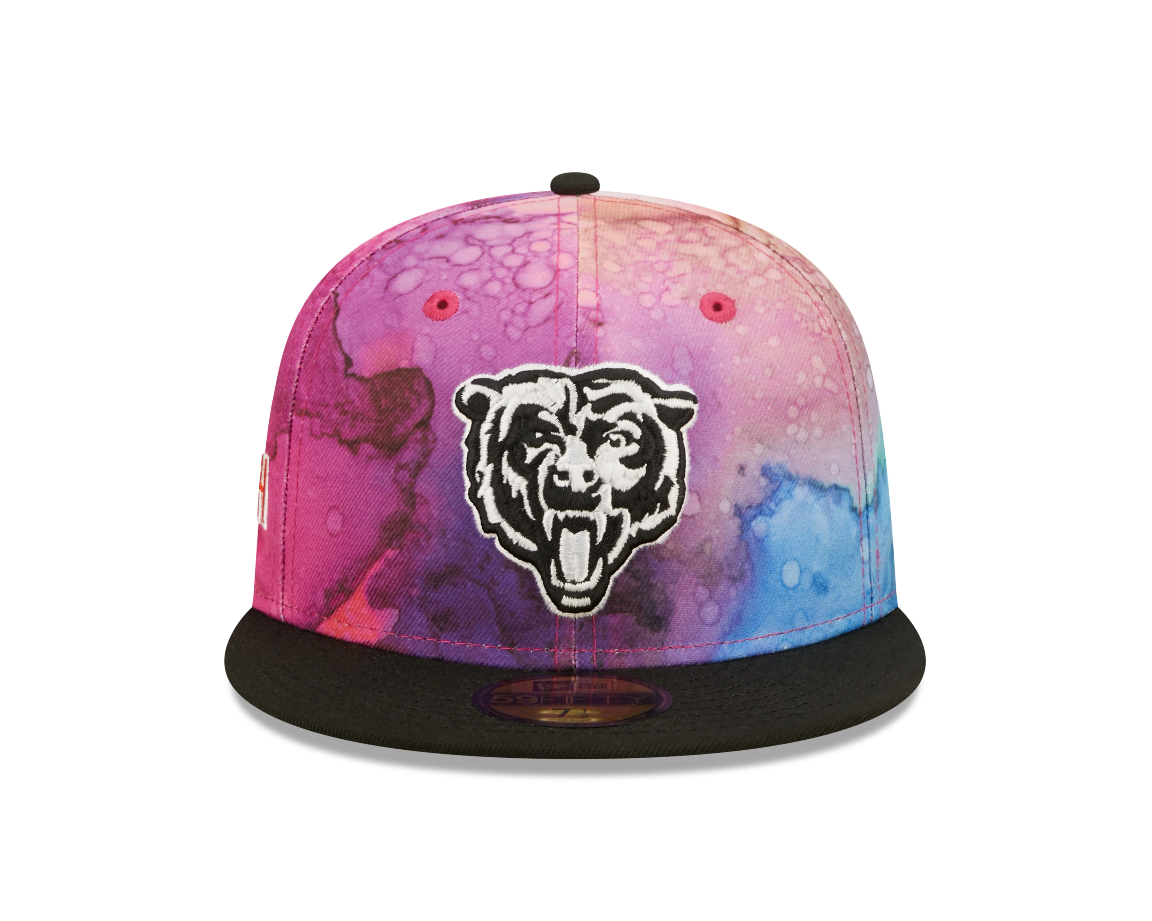 Men's Chicago Bears New Era 2022 Crucial Catch NFL Mascot Logo Multi Color Ink 59FIFTY Fitted Hat