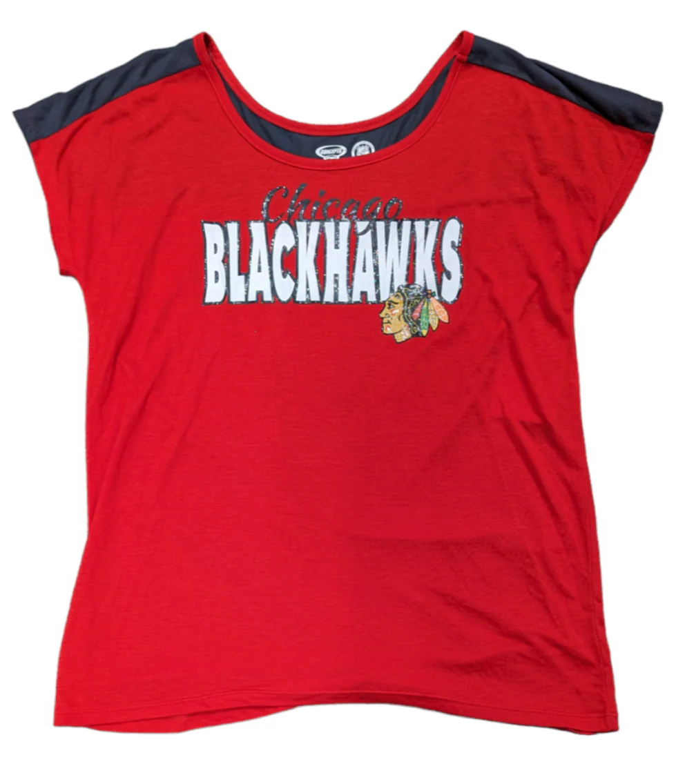 Women's Chicago Blackhawks Red Concepts SportComeback Tee By Concepts Sport