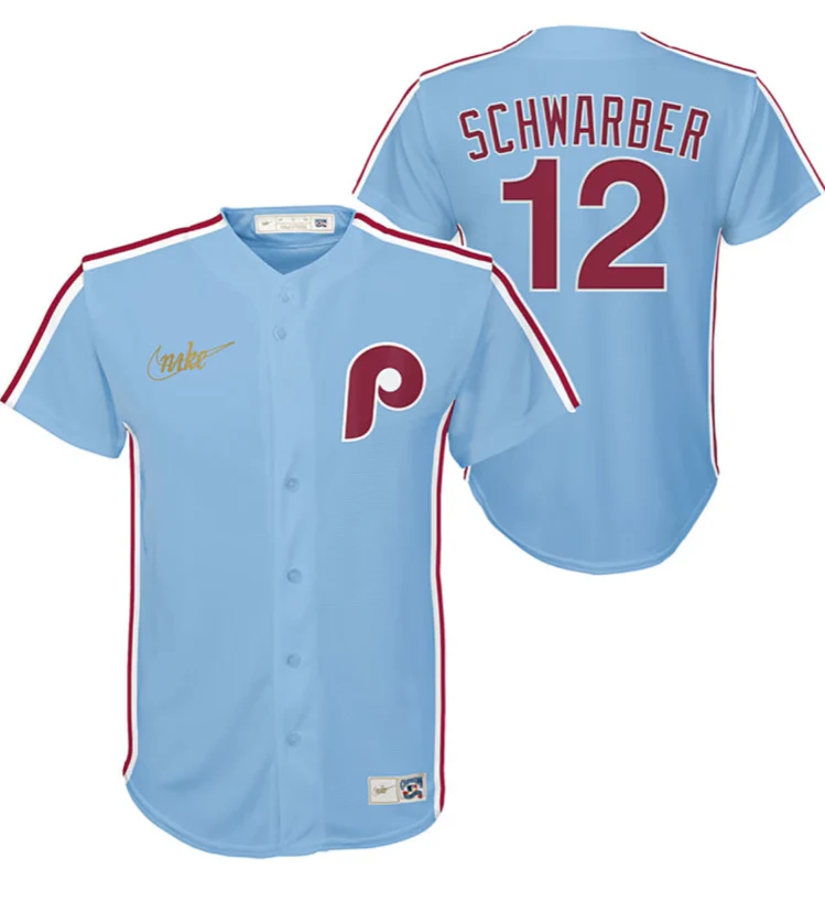 Youth Kyle Schwarber Philadelphia Phillies NIKE Blue Alternate Replica Jersey