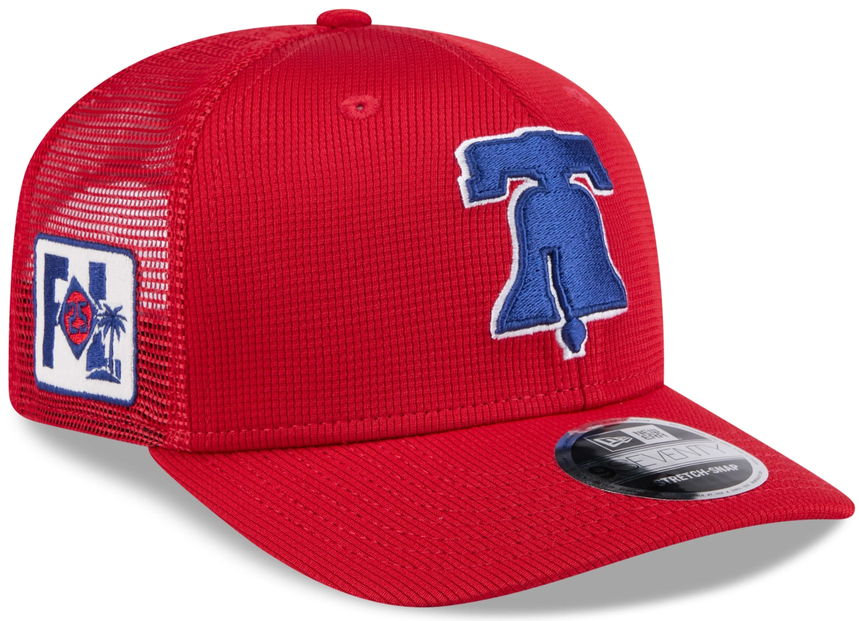 Philadelphia Phillies New Era Red 2025 Spring Training 9SEVENTY Trucker Hat With Patch