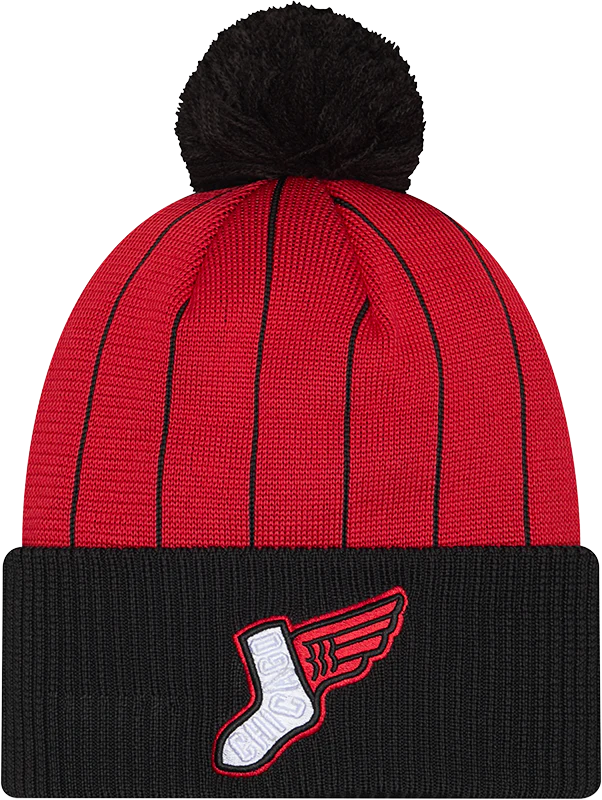 Men's Chicago White Sox 2025 City Connect Red/Black New Era Cuffed Knit Hat