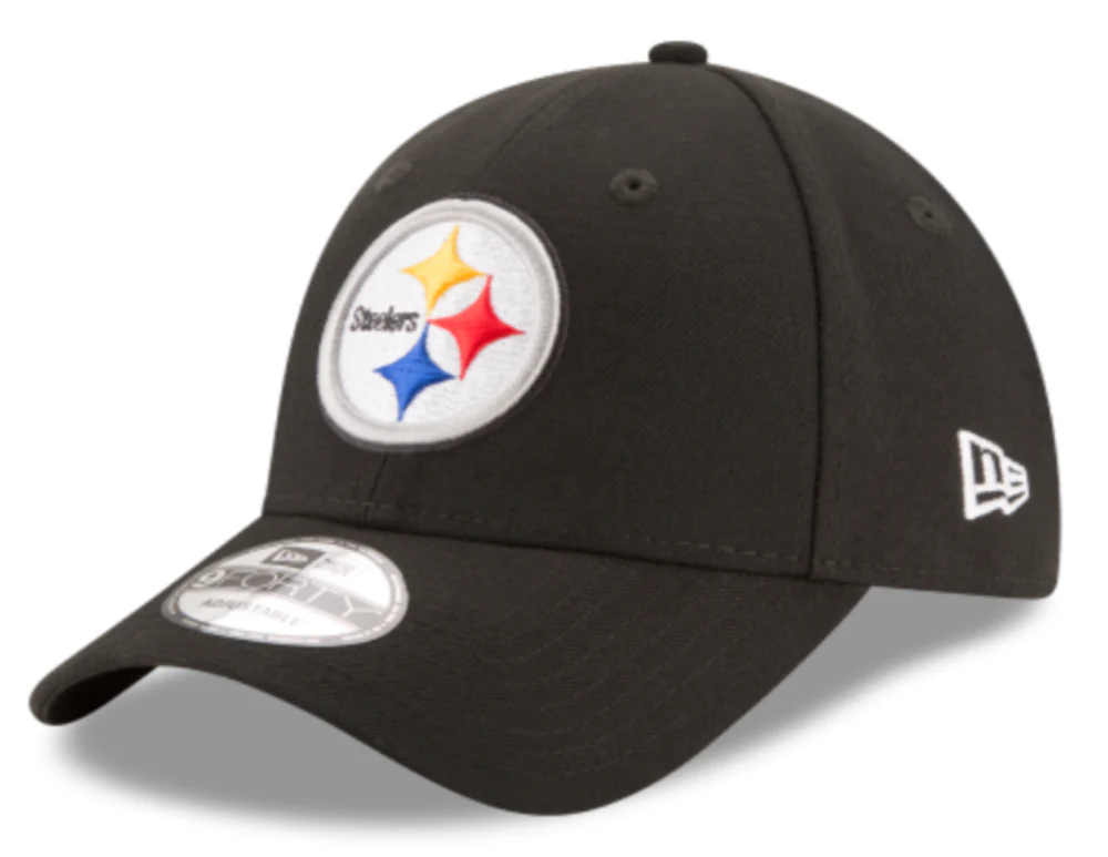 Pittsburgh Steelers Black The League Primary Logo 9FORTY Adjustable Game Cap