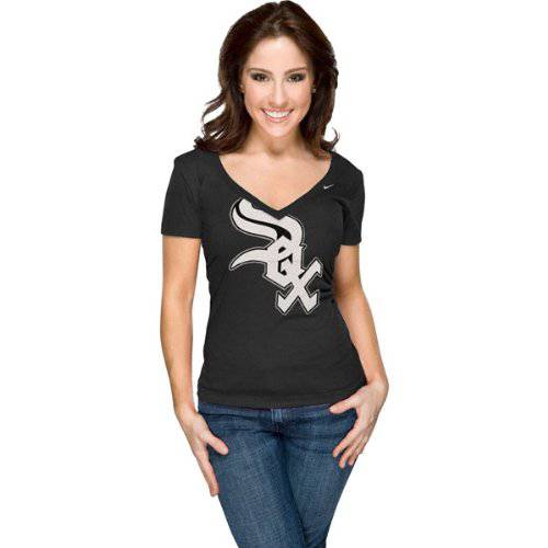 Women's Chicago White Sox Big Logo V-Neck T-Shirt