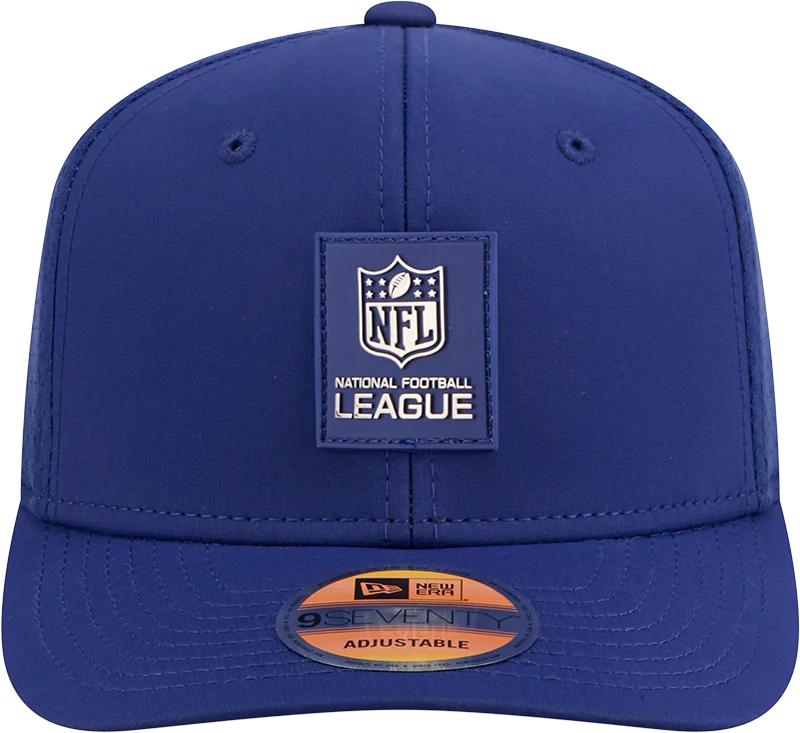 Men's NFL Logo New Era Royal 2025 Sideline 9SEVENTY Trucker Adjustable Hat
