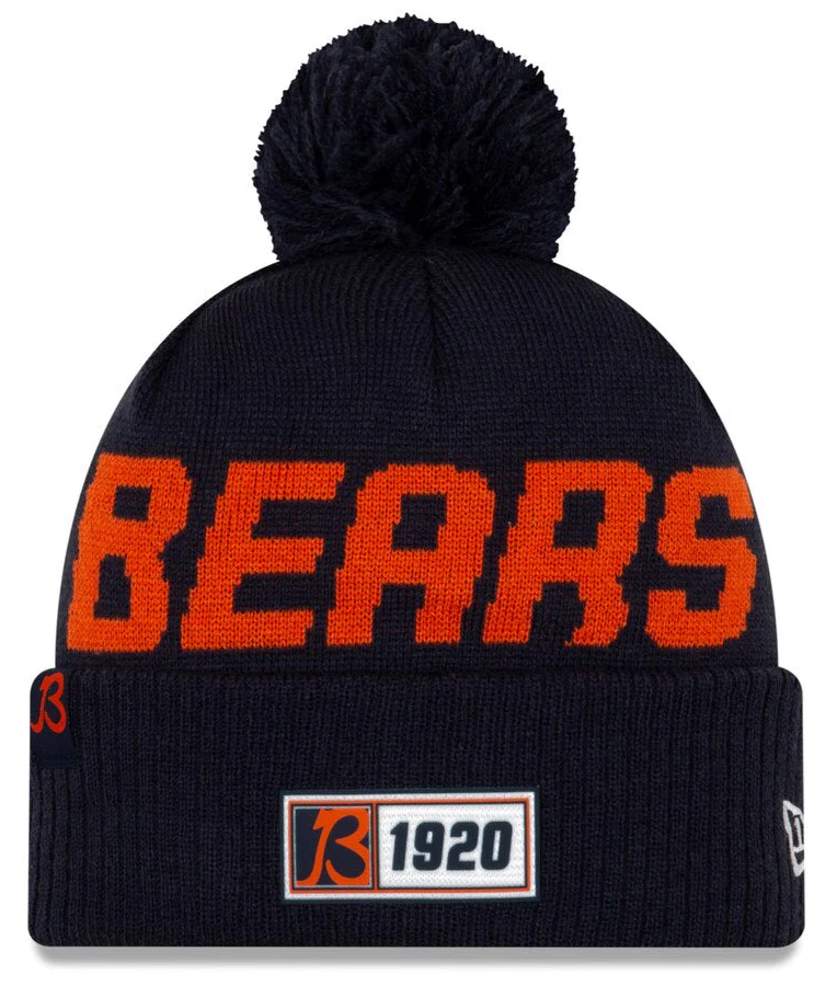 Men's New Era Navy Chicago Bears 2019 NFL Sideline Road 