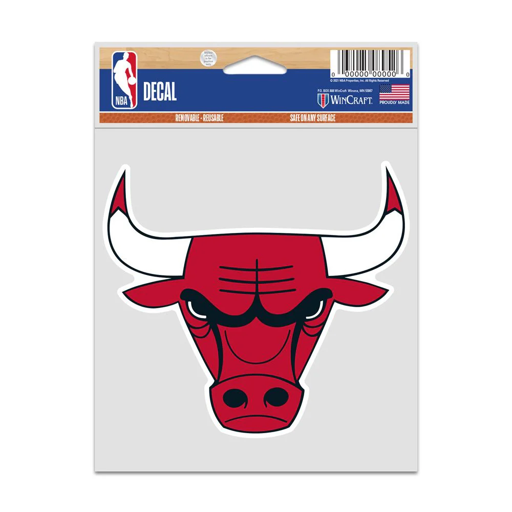 Chicago Bulls 3.75X5 Fan Decal Decal By Wincraft