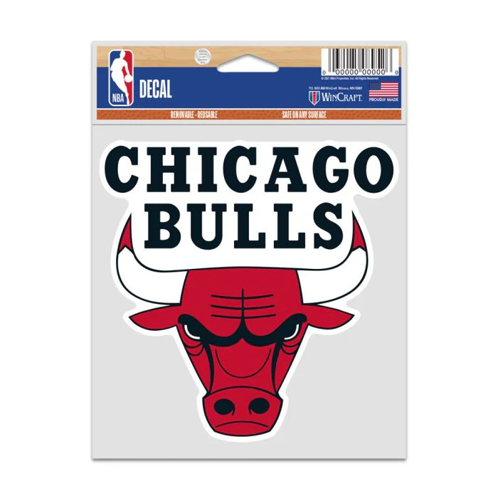 Chicago Bulls 3.75X5 Fan Decal Decal By Wincraft