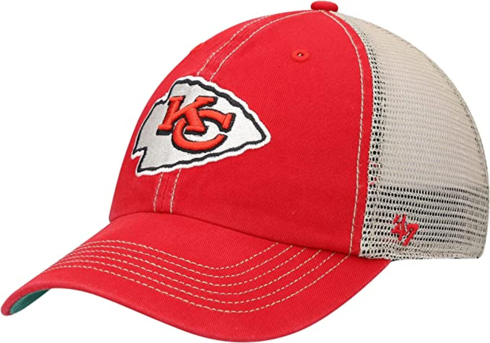Kansas City Chiefs Red Trawler 47 Clean Up Trucker Adjustable Hat